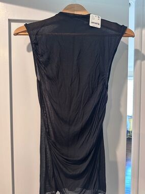 Free People Black Sheer Sleeveless Top